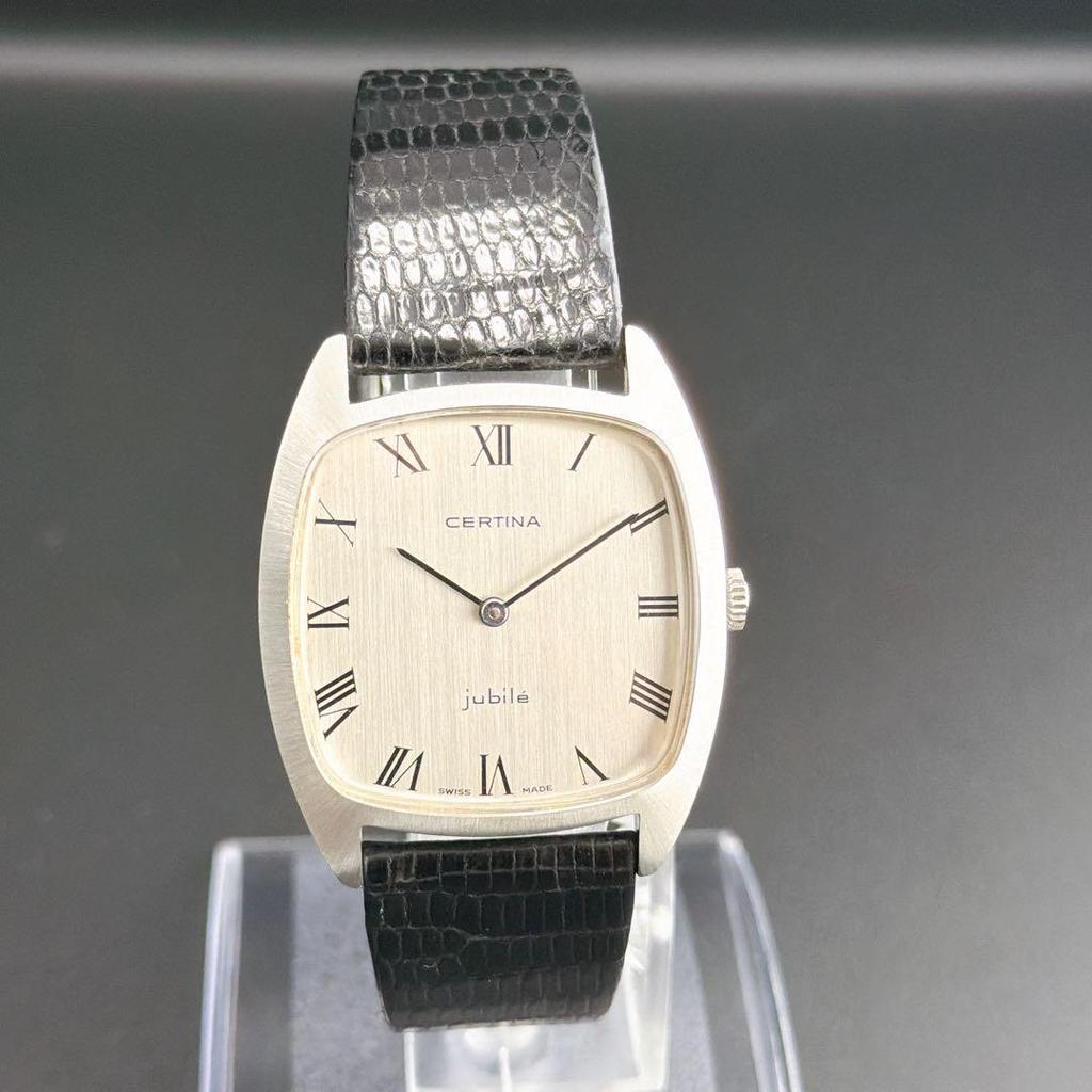 Used [Rare/Good Condition] Certina Jubilee C Line Gray Manual Winding Men's Watch