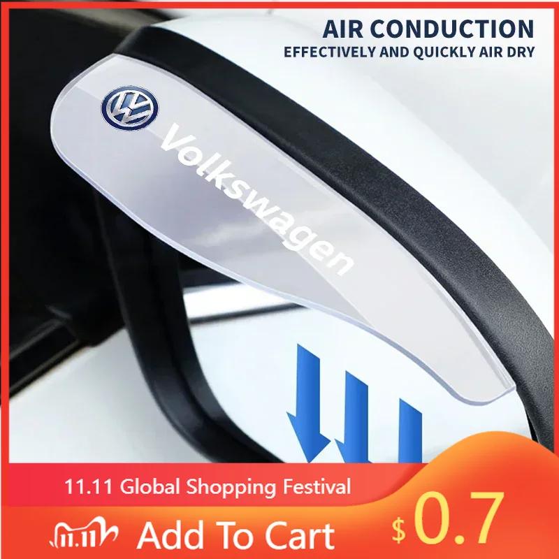 Nuovo Caldo 2025 Nuovo 2 Pezzi Parapioggia Ombrellino Copertura Adesivo per Specchietto Retrovisore Auto per Volkswagen VW Scirocco GOLF MK6 Polo Tigua