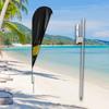 Iron Beach Flag Pole Spike Ground Stake Support Feather Flag Base for Dragon Boat Races Patio Yard Flags Rack Decoration