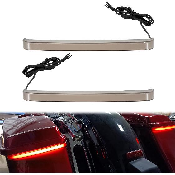 

LED Saddlebag Tail Light with Running Brake Light and Sequential Turn Signal Lamp Fit for Harley Touring Street Glide Road King Road Glide Electra 2014-2024 Beige