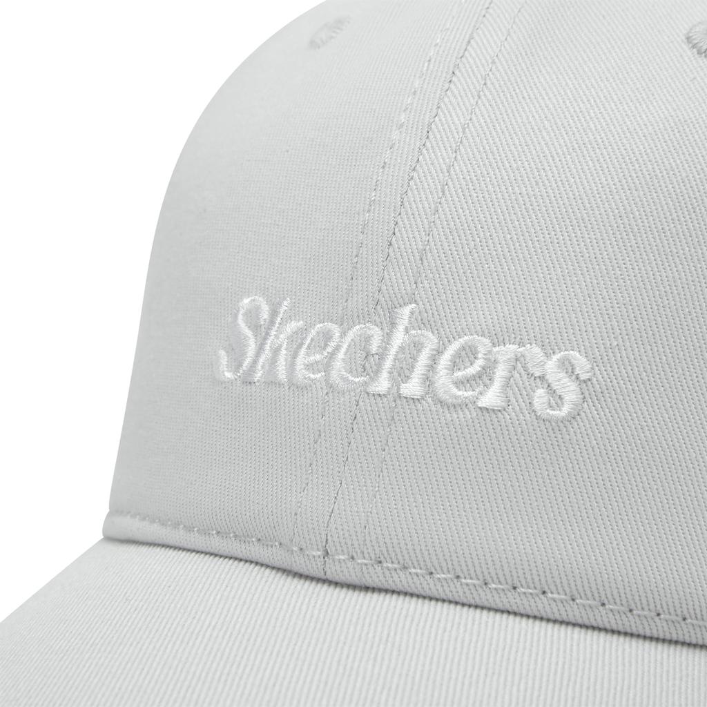 Skechers Basic Sports Serie Retro Logo Design Afslappet Alsidig Bomuld Baseballkasket Unisex Huer Månegrå L226U060-00MV