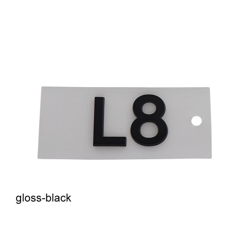 3D Premium L7 L8 L9 ABS Buchstaben für Auto-Emblemabdeckung Aufgewertete Außen Dekorationsaufkleber Autozubehör Aufkleber Emblem Abzeichenaufkleber