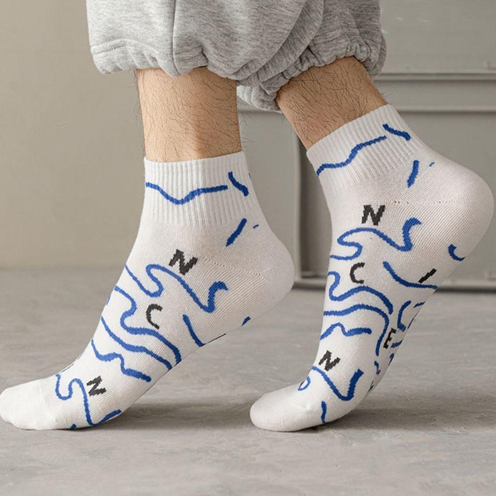 5Pairs Cotton Men Tube Socks Simple Sports Ankle Sock Casual Men's Mid-calf Socks  Female