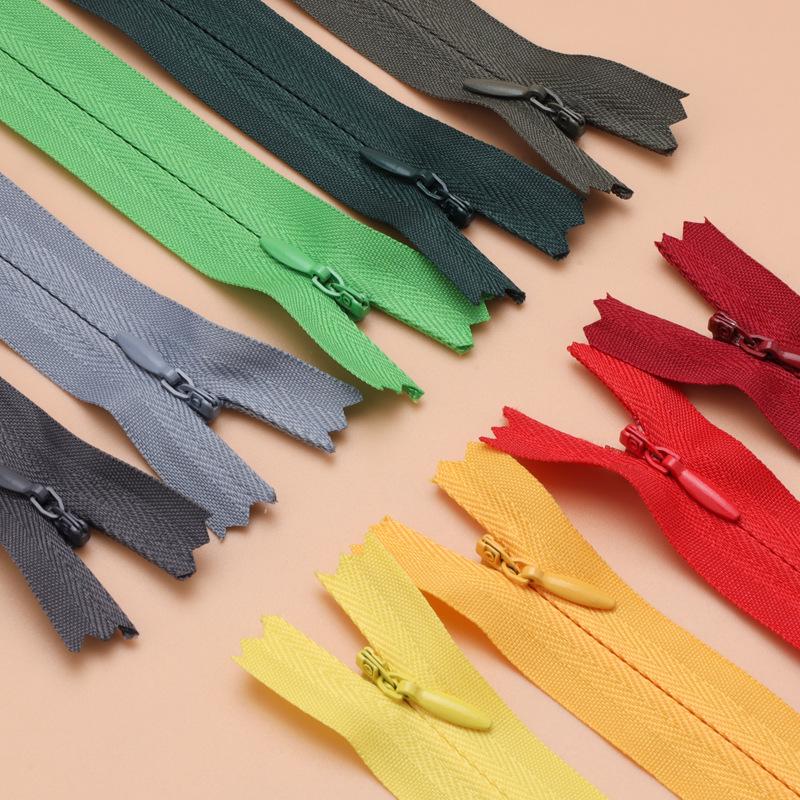 Color No. 3 Nylon Closed-End Zipper for Cushions, Pillows, and Dresses - Home Textiles & Clothing Accessories