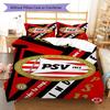 PSV Eindhoven  Pattern Bedding Quilt Set Quilt Cover Pillowcase Home Decoration Birthday Gift (1 * duvet cover + 2 * pillowcase, without core)