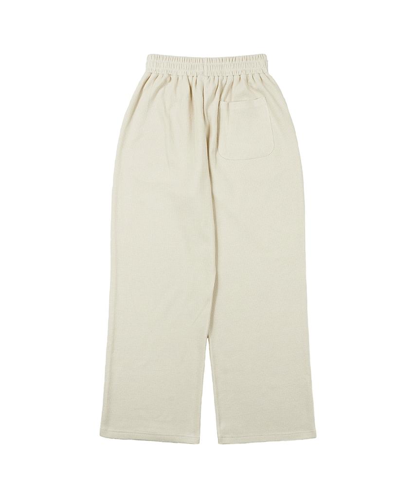 GAKKAI UNIONS Kasia Waffle Wide Pants Beige