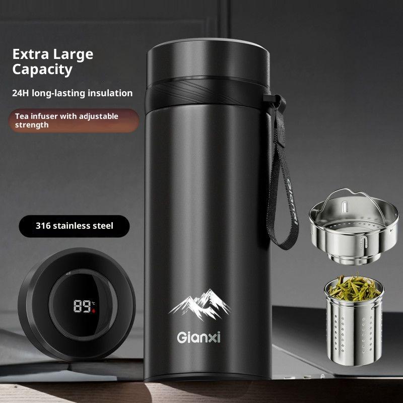 Gianxi New Men'S Car Cup Insulated Cup Stainless Steel High End Water Cup Outdoor Sports Tea Separation Tea Cup Business