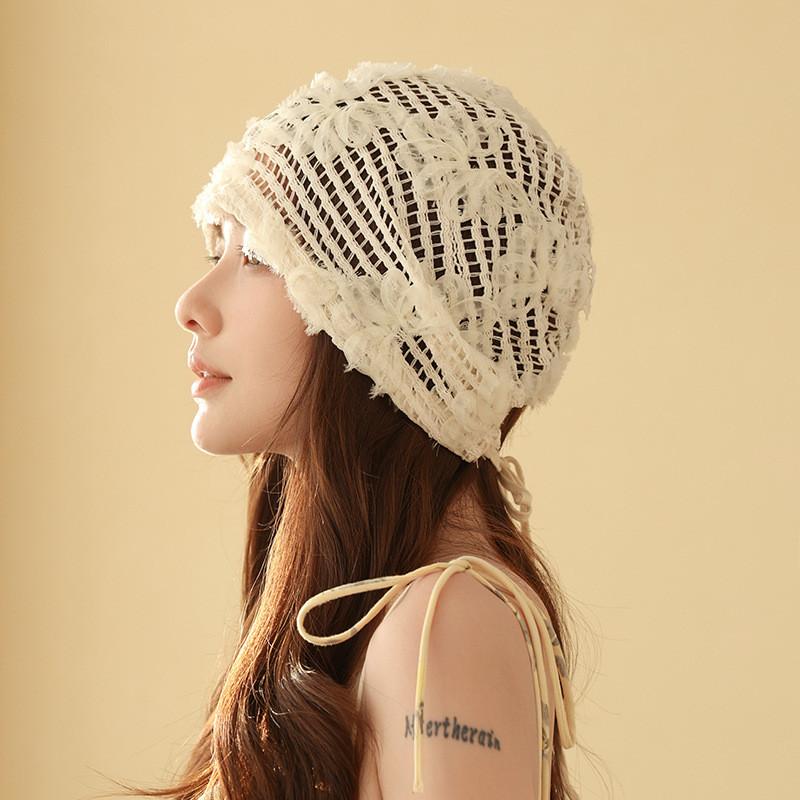 Flower Solid Color Knitting Versatile Unisex Alphabet Fall Winter Hat Outdoor
