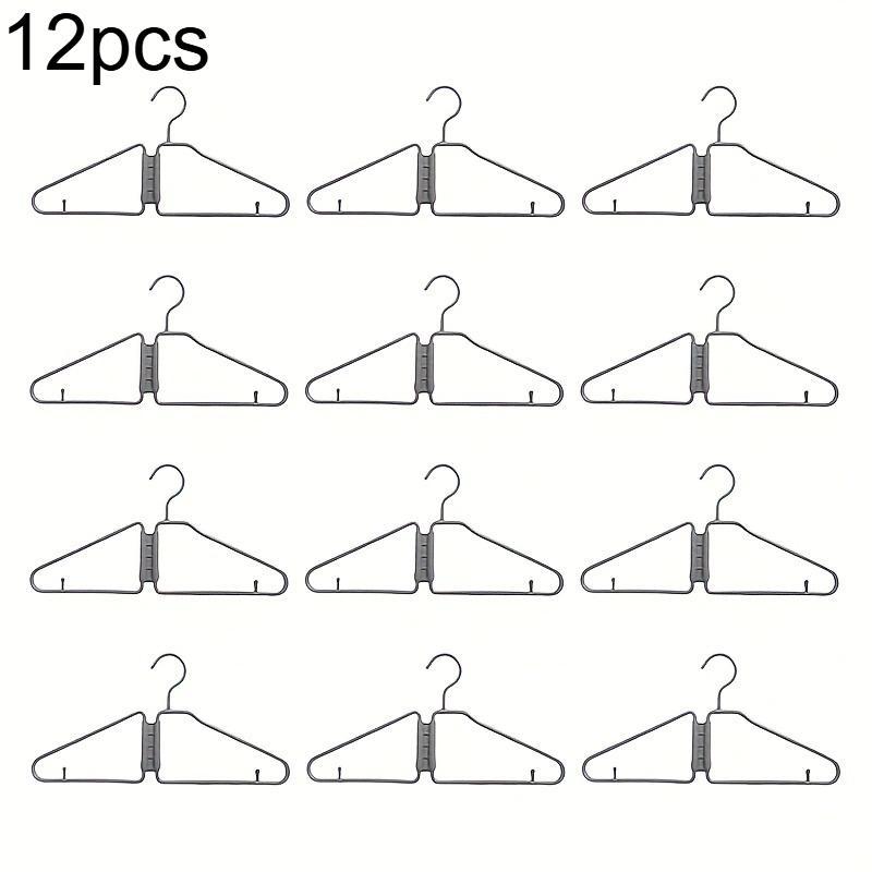 12pcs Foldable Coat Hangers - Portable Travel Hangers, Space-Saving Design,Ideal for Clothes & Coats