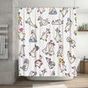 Vibrant Duck Family Cartoon Shower Curtain for Bathroom Decor White and Multicolored Design with Hook Rings Set included.