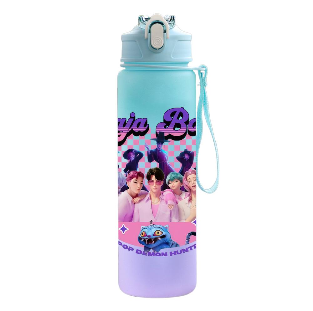 

Пляшка для води 750 мл Аніме Мультфільм K-Pop Надруковані Мисливці на демонів Велика місткість Чашка для пиття Портативна Спортивна пляшка для води для вулиці Дитячий подарунок