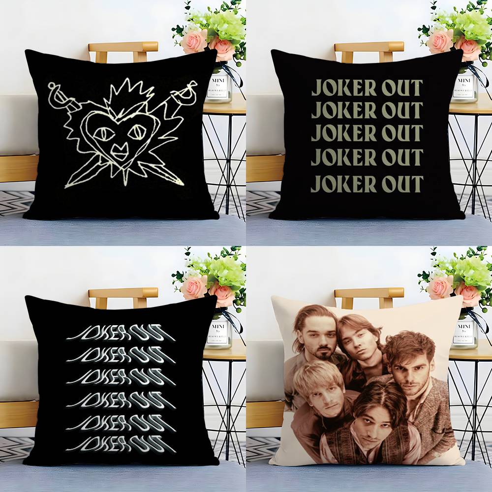 J-Joker O-Out Band Pillow Case Sofa Short Plush Double-sided HD Printing Room Home Office Gift Cushion Cover