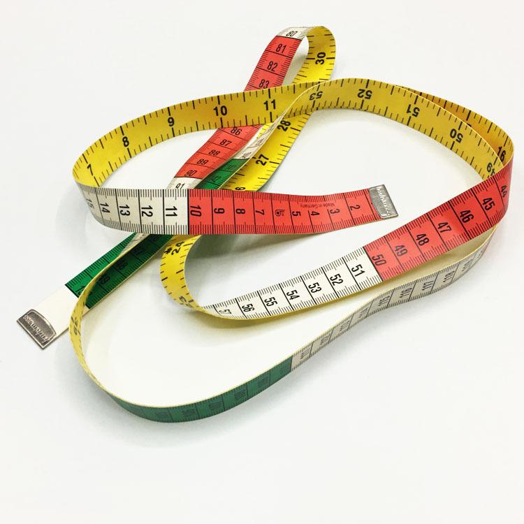 150cm Doubleside Inches/cm Soft Tailor's Tape with Snap Fasteners Body Three-dimension Measuring Ruler Needlework Sewing Tool