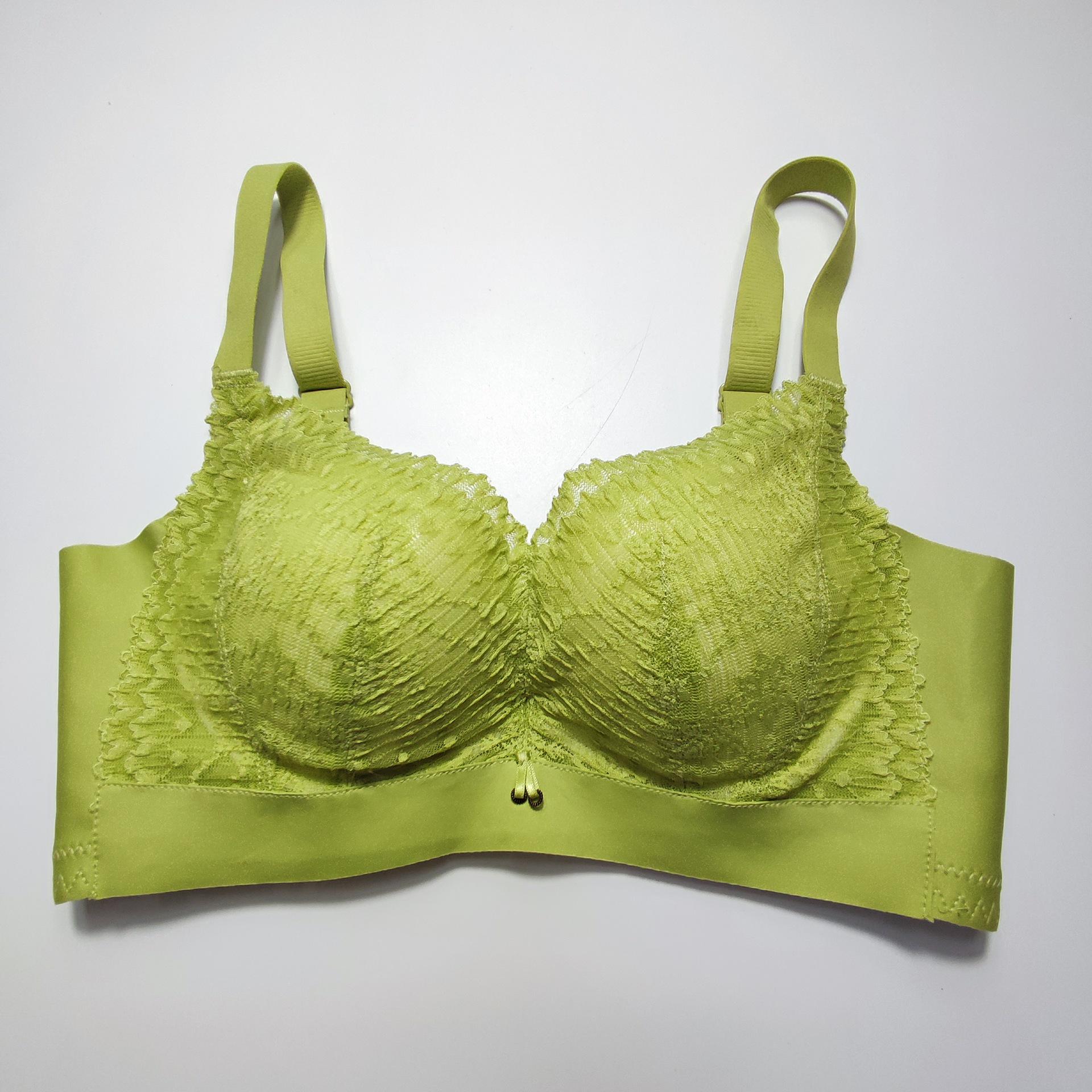 Manzi Meidie 8802 Lace Wire-Free Medium Thickness B Cup Bra with Side Support and Gathering 85B