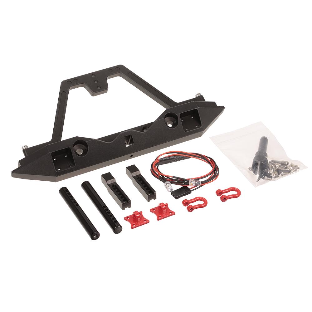 Metal Rear Bumper With Led Light For 1/10 Rc Crawler Car Axial Scx10 Scx10 Ii 90046 90047 Traxxas T