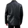 Herbst und Winter Neue Mittelgrüne Leder Herrenjacke Mittellang Revers Papa-Kleidung Business Casual Frühling und Herbst Jacke