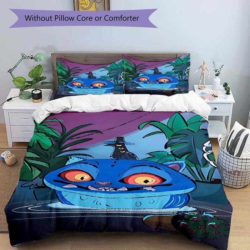 Set Biancheria da Letto 3 Pezzi Cacciatori di Demoni K-Pop Include 1 Piumone + 2 Federe, Senza Imbottiture per Cuscini, Morbido Confortevole, Leggero Traspirante,