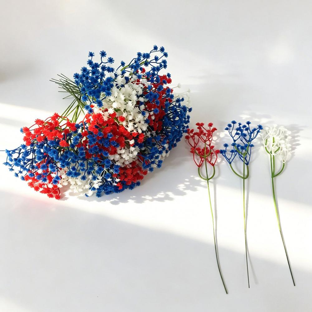 Gypsophila Fake Floral Bouquet 10Pcs Artificial Flowers Bendable Stems Floral For Wedding Party Vase Table Centerpiece Decor