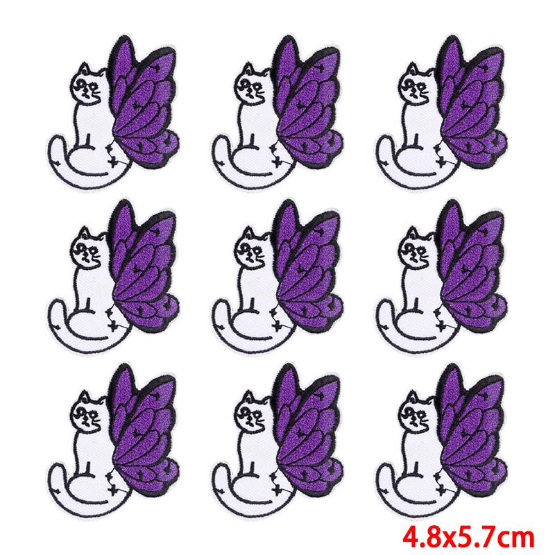 10 Pcs/lot Wholesale Embroidery Patch Iron On Patches For Clothing Patches On Clothes Jackets Decor Applique Sew Supplies