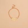 Personalized, Summer Seaside Geometric Double-layer Disc Metal Anklet Adjustable