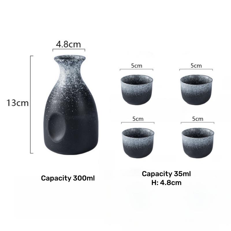 Japanese Sake Kettle Household Ceramic Baijiu Dispenser Baijiu Bottle Wine Cup Bar Restaurant Drinking Supplies Accessories