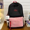 Children's school bag Elementary school girl Junior high school student plaid backpack Fashion backpack