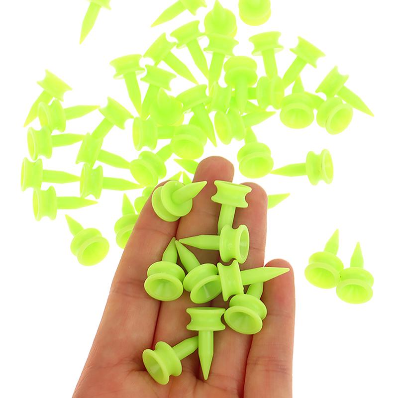 50 sztuk/opakowanie Profesjonalne koszulki golfowe 25 mm 0,98' Zamek Zielony Akcesoria golfowe Plastikowe koszulki golfowe Idealne do tee'owania piłki