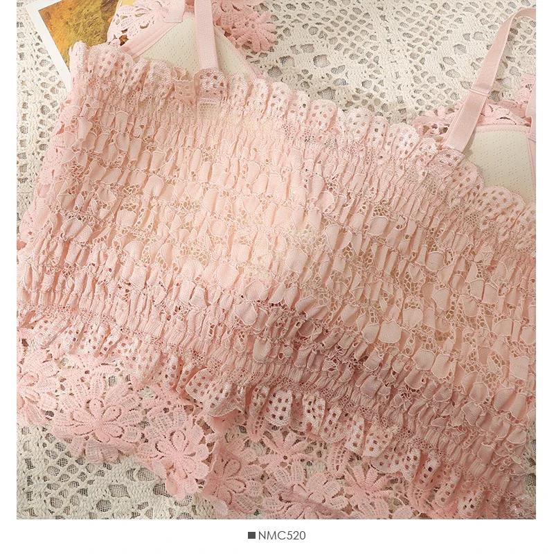 Dámský krajkový top s výstřihem do V a sexy zády, crop top s dutým výstřihem a podprsenkou, květinový výšivkový top Y2K 2025