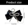 Y2K Inspired Silver Bowknot Keychain Charm with Retro Modern Design for Fashionable Bag Phone Decors Accessory Lightweight Portable