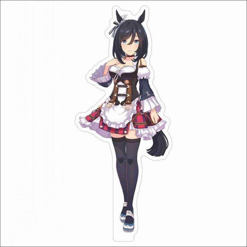 Japan Beautiful Derbil 15 Cm Cartoon Characters Acrylic Double-sided Stand Model Kawaii Cute Office Decoration Panel Permanent Recording Fans