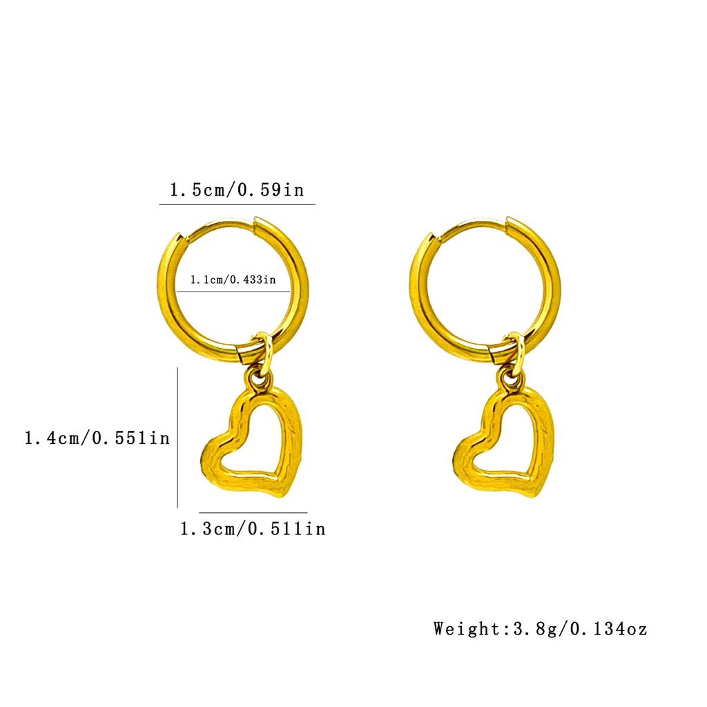Orecchini a Forma di Cuore di Farfalla di Lusso Stile Europeo e Americano - Design Traforato con Personalità Unica