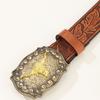 Bull Pattern Mens Western Cowboy Belt PU Leather Waist Belt Fashion Waistband  Mens