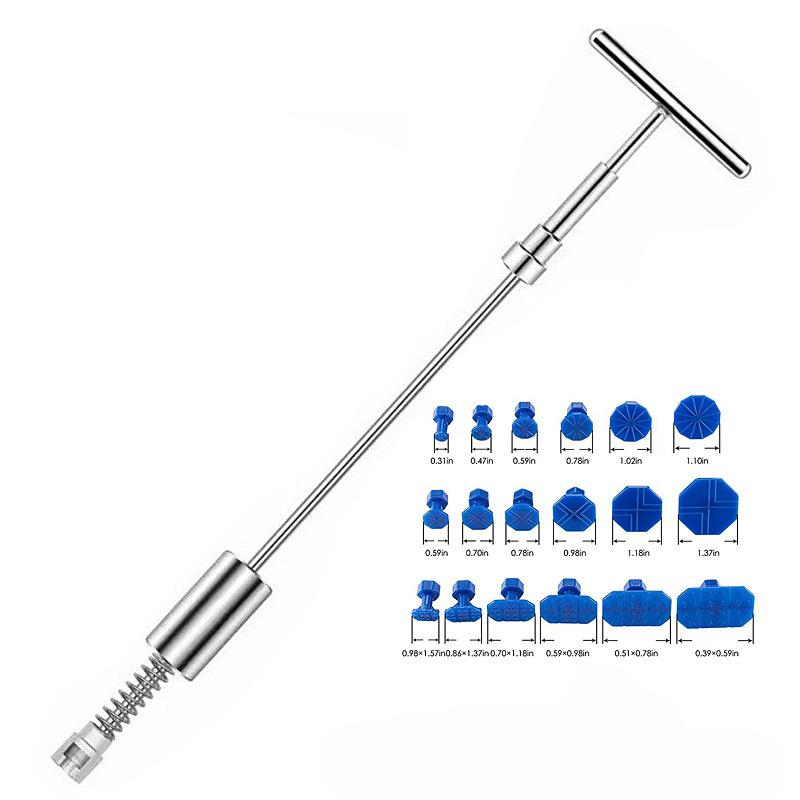 

Universal Car Dent Puller - DIY Easy-Use, 18pc Paint-Safe Kit | Versatile & Cost-Effective Repair синій