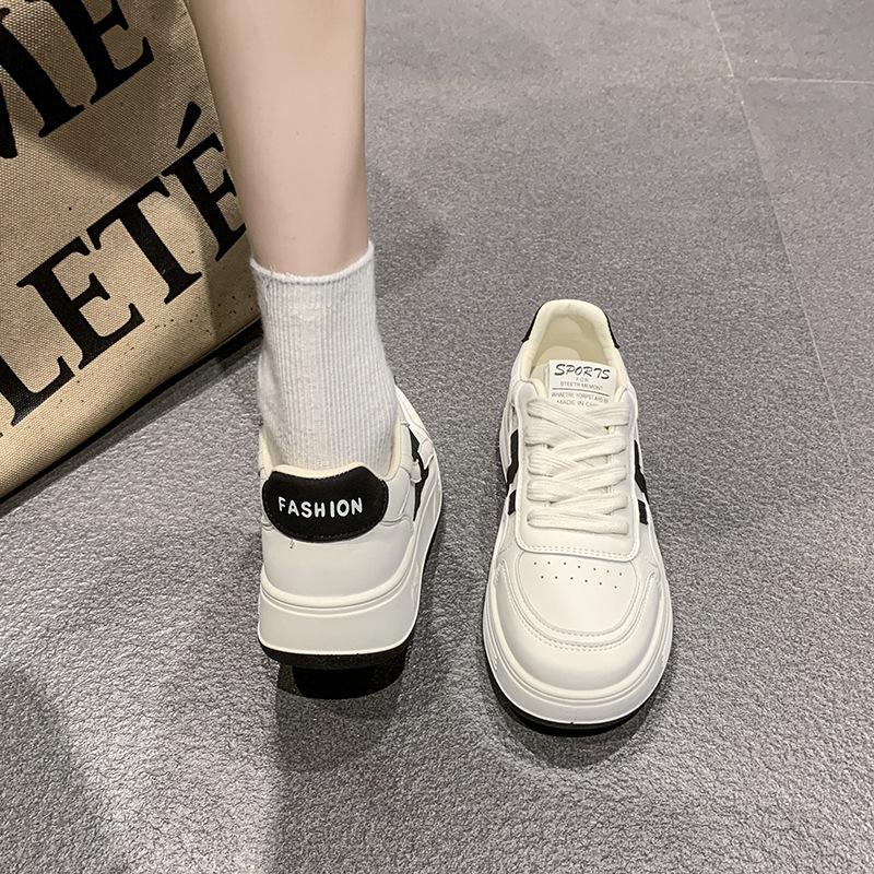 Small man thick sole heightening Forrest Gump shoes women's 2025 new little white shoes casual fashion versatile breathable net shoes sports