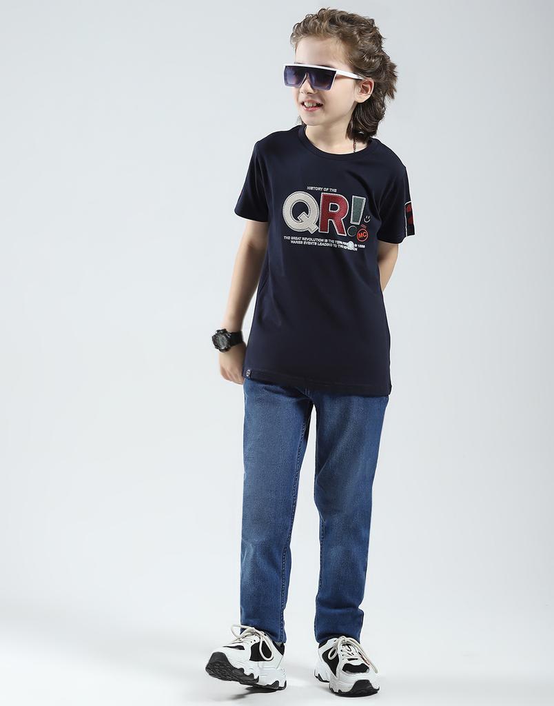 MONTE CARLO Boys Printed Regular Fit Round Neck Half Sleeve T-Shirt