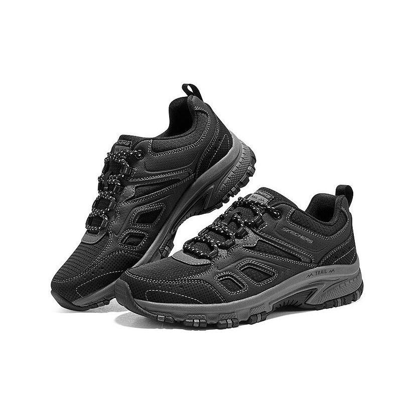 Skechers Hillcrest Round Toe Comfortable Low Top Outdoor Functional Shoes Women sneakers Black 180022-BKCC