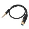 XLR Female to 6.35mm Mono Male Cable Gold Plated Connector Female XLR 1 4 Inch Mono Jack Microphone Cable Mic Cord 50cm
