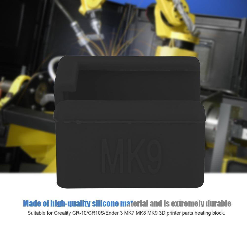 5pcs Heating Block Insulation Silicone Sleeve for Creality CR-10CR10SEnder 3 MK7 MK8 MK9Black