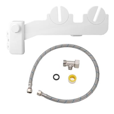 Bidet Attachment Self Cleaning Adjustable Water Pressure Dual Nozzle Ultra Slim Button Control