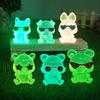 Sunglasses Animal Garden Glow-in-light Small Ornaments Cute Little Rabbit Bear Resin Accessories