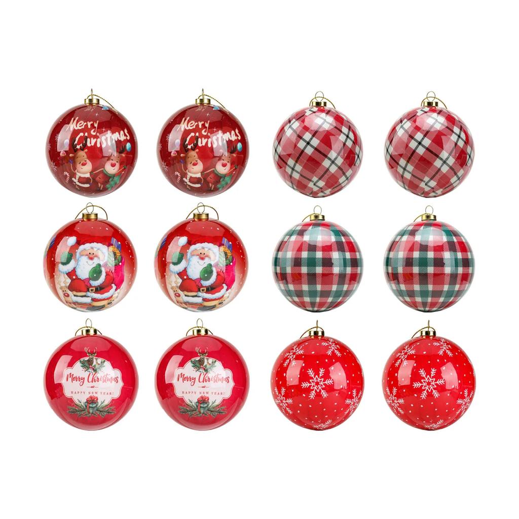 8CM Cm Christmas Ball Ornaments Creative Christmas Tree Decorations Household Outdoor Fun Pvc Inflatable Toy Ball Christmas Gift