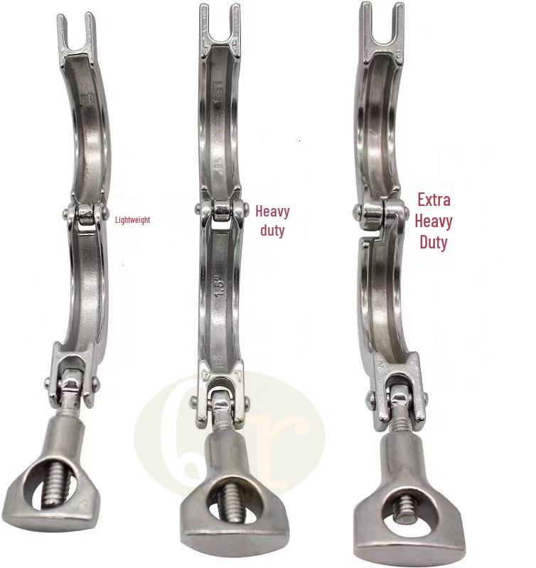 Heavy-Duty Quick-Connect 304 Stainless Steel Sanitary Clamp Clip Pattern 201Φ38 Clamp 50.5