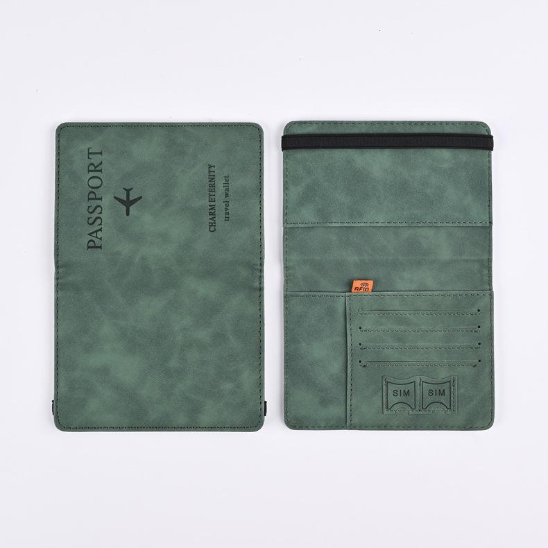 PU Leather RFID Passport Holder & Travel Wallet with Logo Printing Option