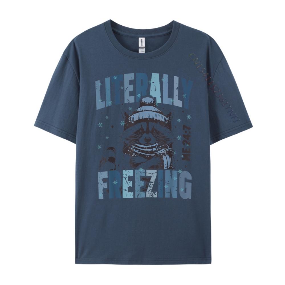 

Raccoon I M Cold 24 7 Always Cold Literally Freezing Plain T Shirts Wholesale Christmas 4XL