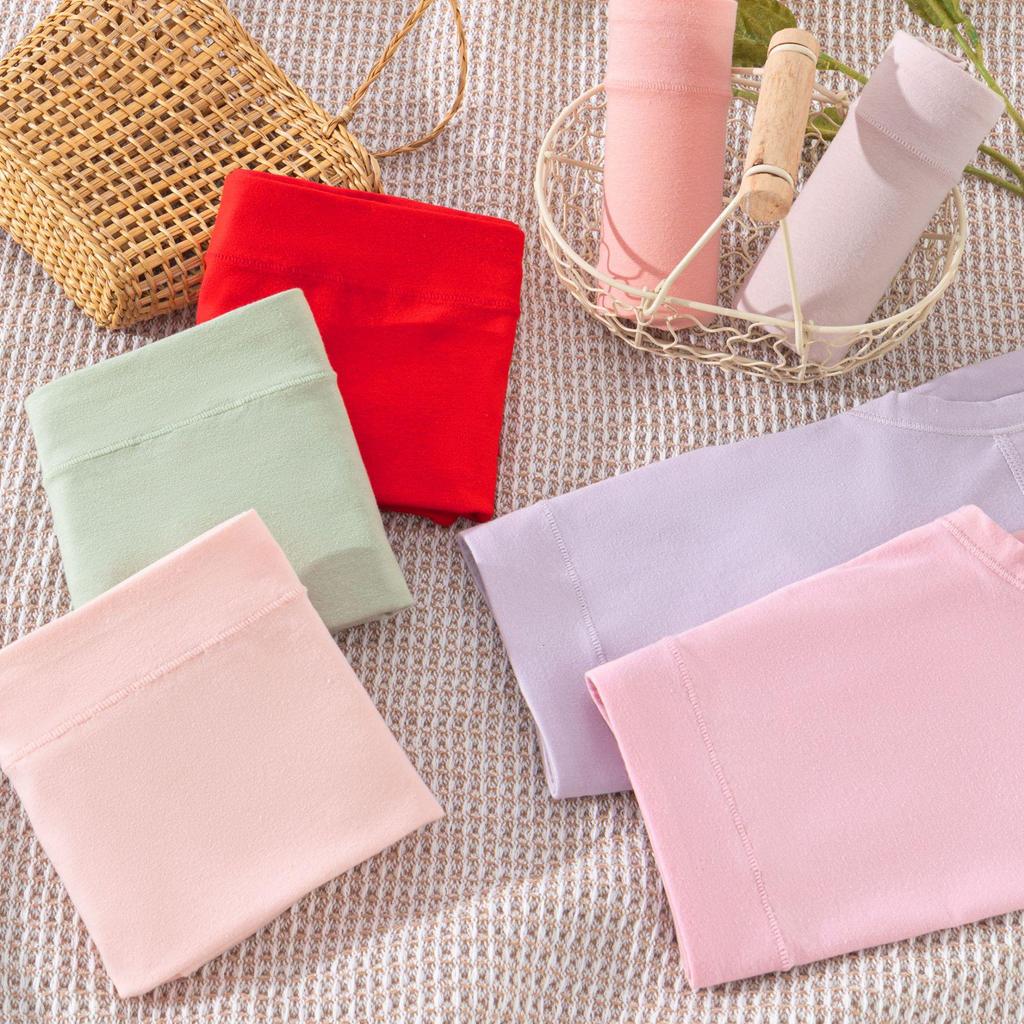 Plus Size High-Waisted Pure Cotton Triangle Panties for Women - Solid Color Mother's Underwear, Year of the Rat Design