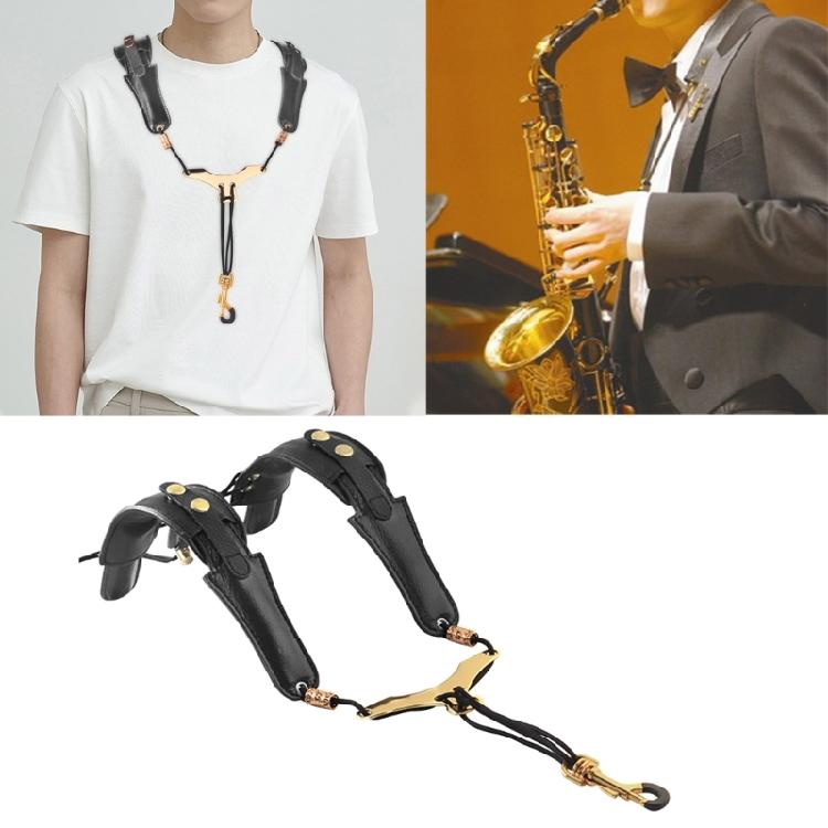 Double Shoulder Harness Padded Sax Neck Strap for Sax Players Length Adjustable