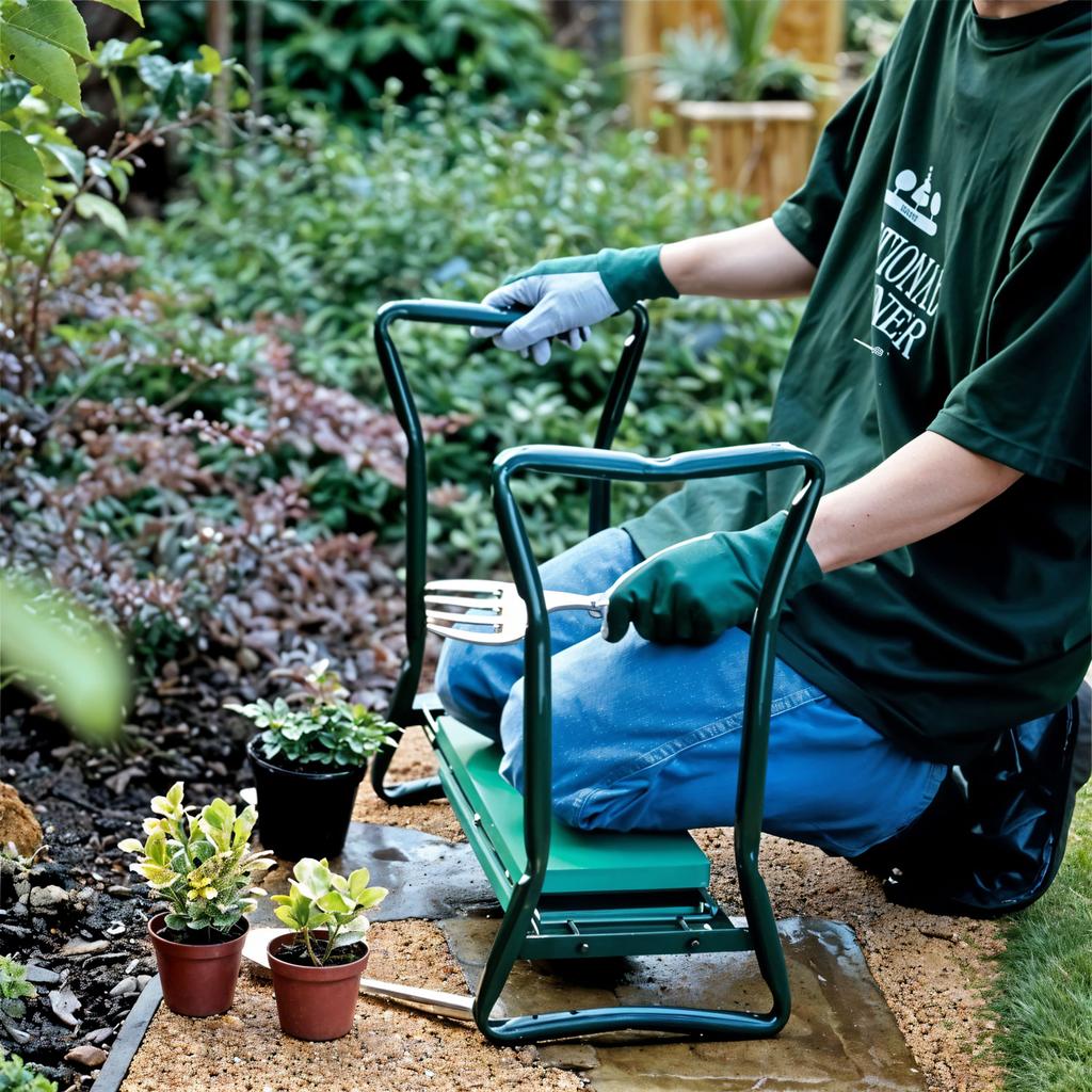 Foldable Garden Kneeler, Russell 3-in-1 Garden Chair + Tool Organizer