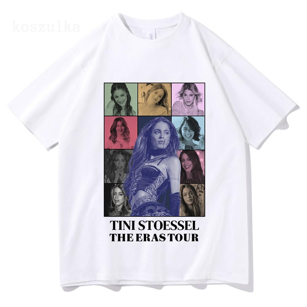 Tini Stoessel Tini De Papel Koszulka Koszulka dla Fanów Merch Unisex Koszulka z Napisem Czysta Bawełna Oddychająca i Wygodna Estetyczna Koszulka