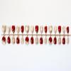 New Year Ruby Glass Bead Cat's Eye Armor: Gilded Whitening Nail Art Stickers