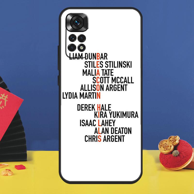 Teen Wolf TV Series Phone Case For Xiaomi Redmi Note 15 Pro Plus 13 12 11 9 10 14 Pro 10C 12C 13C 14C 15C Cover
